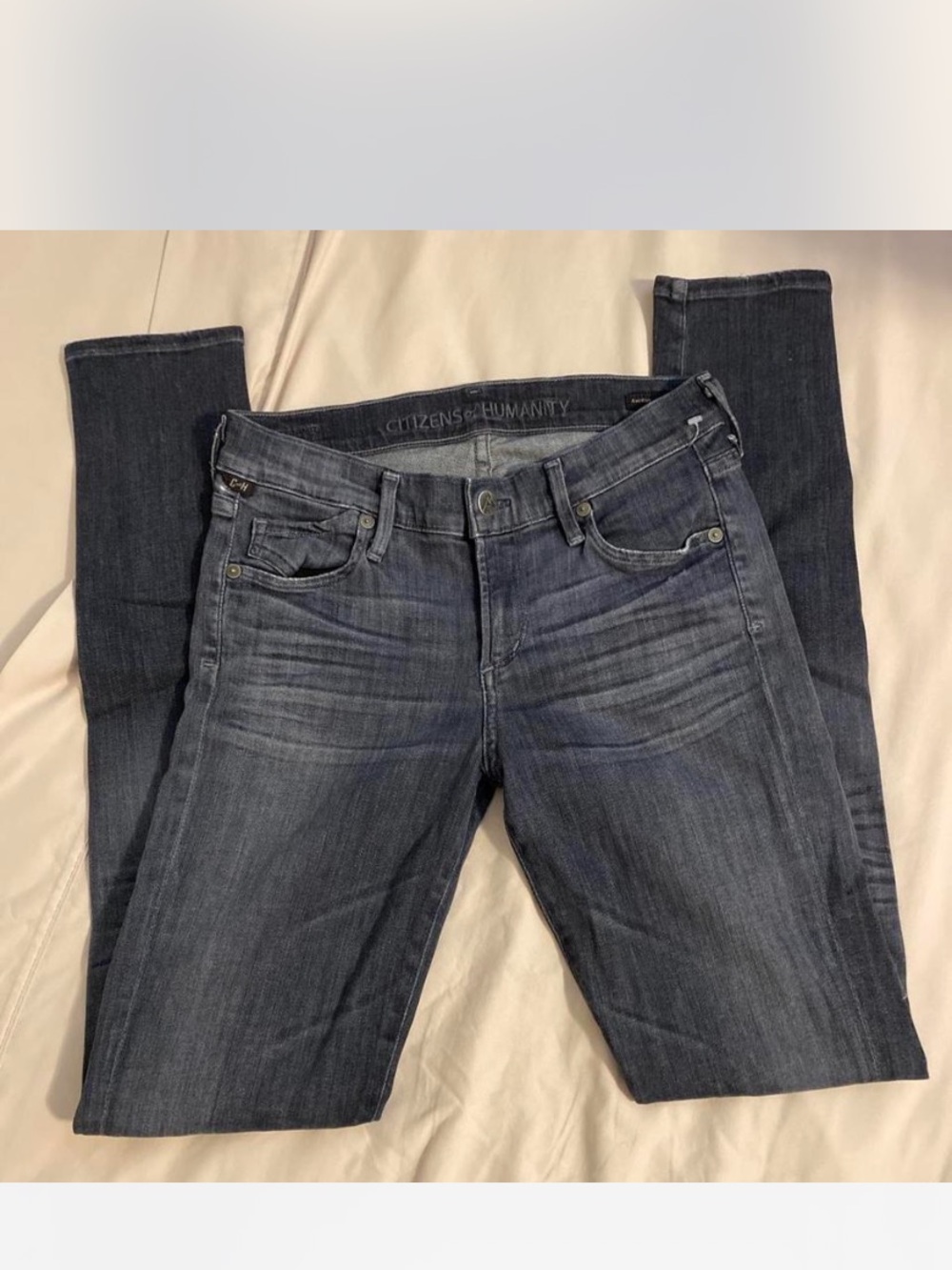 Citizens Of Humanity Black Gray Skinny Jeans Sz 26